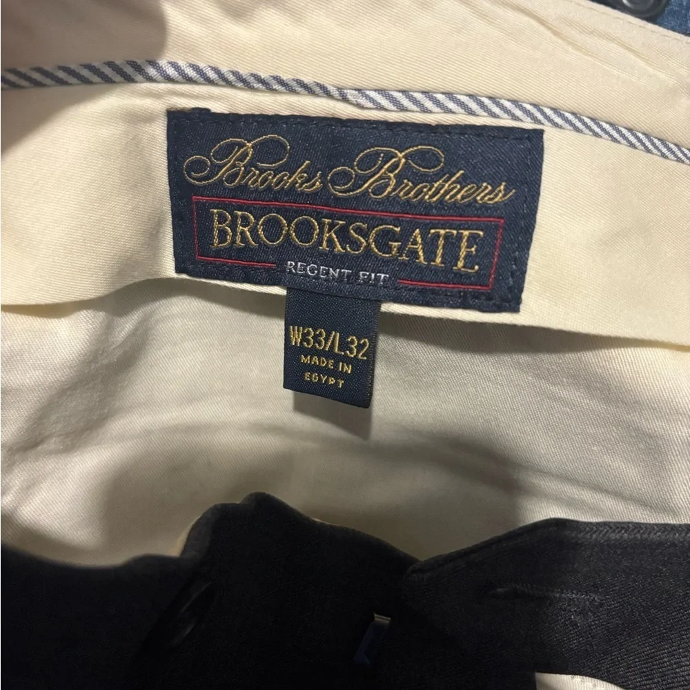 Brooks Brothers Brooksgate Regent Fit Charcoal Dress Pants 33x32